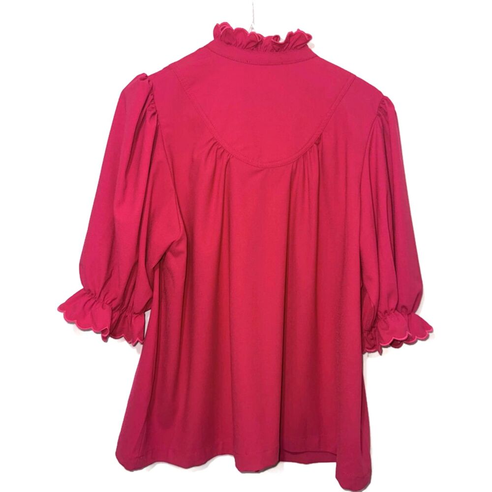 Tuckernuck Pomander Place Selena Blouse - Raspberry XL - Picture 3 of 6